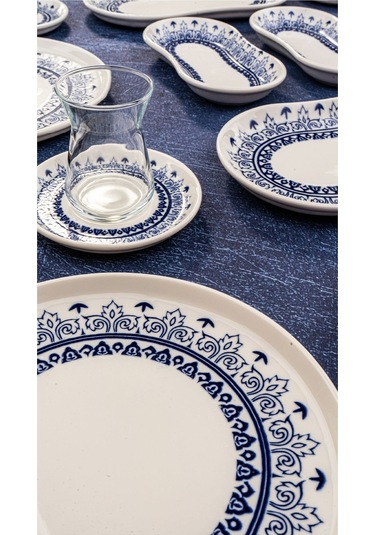 Bambum 26 Parça Lara Kahvaltı Takımı Maku B5184 Mavi - Beyaz