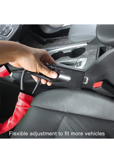 Ximistore9 S308 Sarı Renkli Çelik Kablolu Direksiyon Kilidi, 3 Anahtarlı