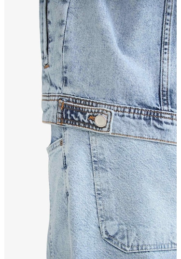 Defacto Oversize Geniş Kalıp Düğmeli Denim Ceket F4737ax25aunm39 Mavi Defacto Oversize Geniş Kalıp Düğmeli Denim Ceket F4737ax25aunm39 Mavi