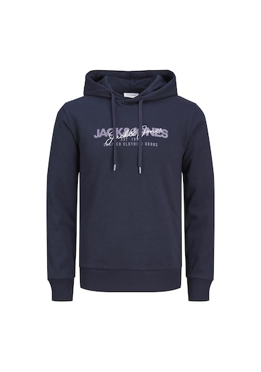 Jjalvıs Sweat Hood Lacivert12256848 Cok Renklı