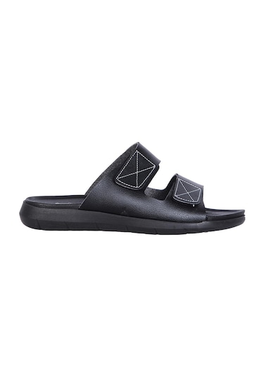 Gezer 15071 Siyah Cırtlı Günlük Yazlık Erkek Terlik 001