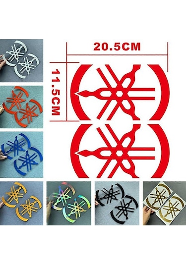 Yamaha Logo Sticker Stiker Seti 2 Adet Reflektif Xmax-nmax Siyah Renk Siyah