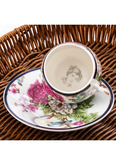 Porsima 101767-1 Geısha 6 Kişilik Türk Kahve Fincan Takımı 100ml