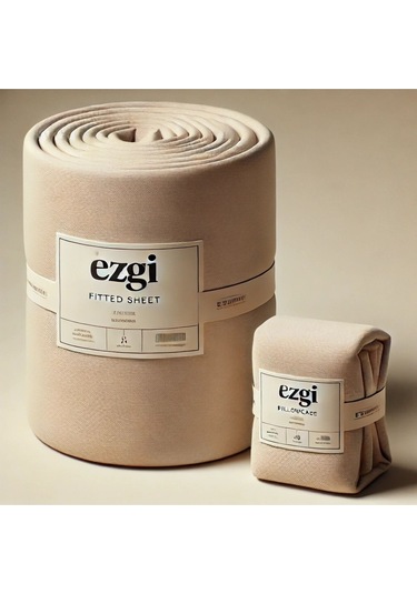 Tek Kişilik 100 X200 Bej Ranforce Lastikli Çarşaf Ve Yastık Kılıfı Bej