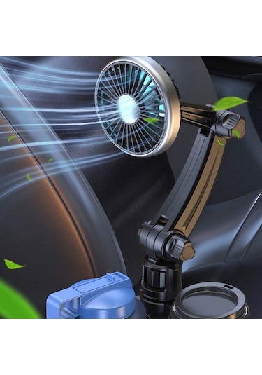 Pazly 12v/24v Araba Bardak Tutucu Fanlı - 3 Hızlı Ayarlanabilir Led Işıklı Genişleyici Taban Bardaklık