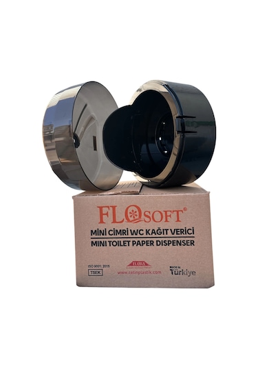 Flosoft Mini Cimri Tuvalet Kağıdı Aparatı Siyah F096s
