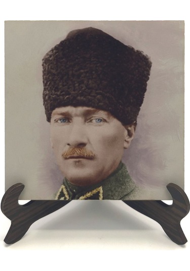 Mustafa Kemal Atatürk Baskılı Mdf Masaüstlük 10x10 719