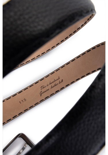 Tamer Tanca Erkek Hakiki Deri Siyah Floter Kemer 184 5416 Erk Kmr Y25 Sıyah Fltr Siyah