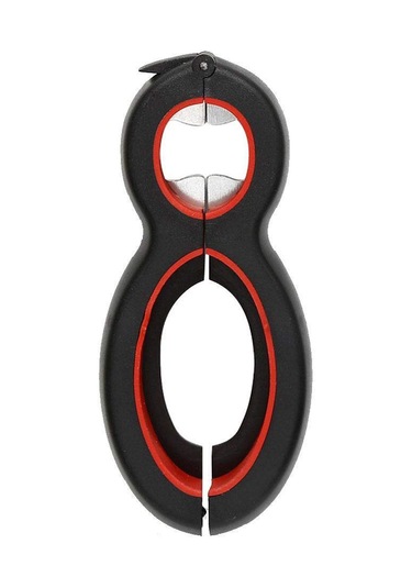 Jar Açıcı 6 Arada 1 Çok İşlevli Şişe Açıcı Manuel Açıcı Kapakları Kolayca Alın Siyah