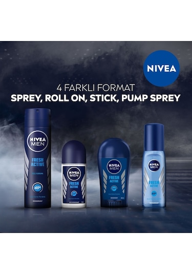 Nivea Men Fresh Active Erkek Sprey Deodorant 5 x 150 ML