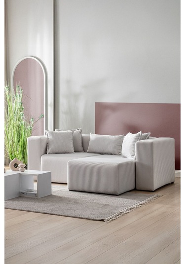 Katt Modüler Ekstra Rahat İskeletli 2 Li Koltuk 10 Renk Gri