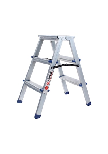 Rita Twin Galvanizli Çift Çıkışlı Katlanabilir Merdiven 10+10 Basamaklı-rm-620