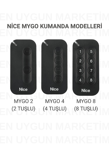 Nice Mygo4 4 Kanallı Otomatik Kapı Kumandası Siyah
