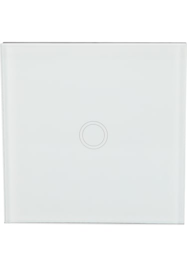 Mufunye 86 Tipi Cam Panelli Ev Duvar Lambası: Akıllı Dokunmatik Anahtar + 433mhz Kablosuz Uzaktan Kumanda, 110-240v Beyaz Tekli Kontrol