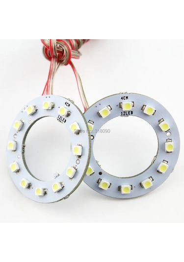 Beyaz 50mm-araba Melek Gözler 40mm 2 Adet 1 Çift Melek Gözü 1210 12 Smd Araba 40mm Led Far 3528 Işık Halkası