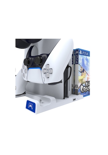 Cbtx Ps5 / Ps5 Slım Şarşıtı Dock İçin İpega Pg-p5s009 Oyun Disk Kulaklık Depolama