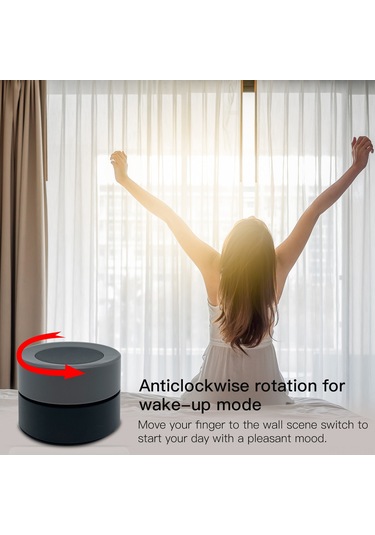 Skycity Zigbee 3.0 Akıllı Ev Senaryo Kontrolörü - Dimmable Anahtar, Uygulama Zamanlama, Kablosuz, Pili İle Siyah Siyah