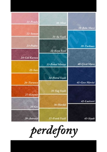 Kumaş 43 Renk Kadifemsi Perde Kırlent Masa Ört. Baza Bşğl. Kumaşı