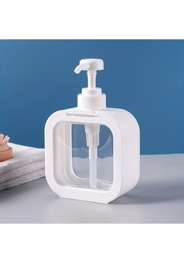 Hightower 300ml Beyaz Plastik El Pompalı Şişe - Şampuan Losyon Dispanseri Banyo Düzenleyici beyaz