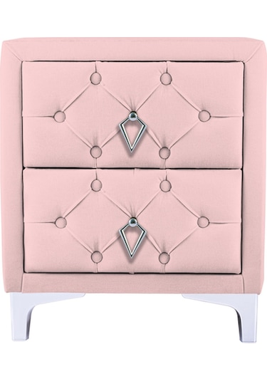 Ruby 2 Çekmeceli Komodin-silver Model Kapitoneli Yatak Odası İki Çekmeceli Komodin&şifonyer Modeli Pembe Ruby 2 Çekmeceli Komodin-silver Model Kapitoneli Yatak Odası İki Çekmeceli Komodin&şifonyer Modeli Pembe