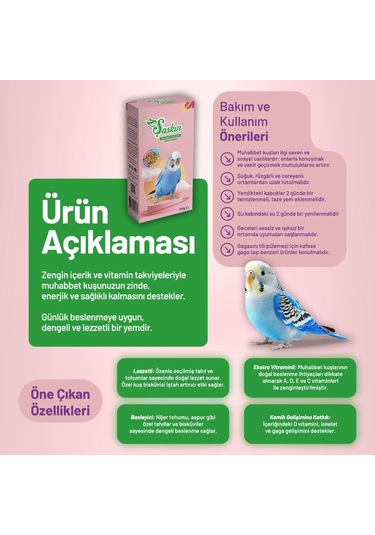 Şaşkın Muhabbet Kuşu Yemi 250 G - 20 Adet 250 G