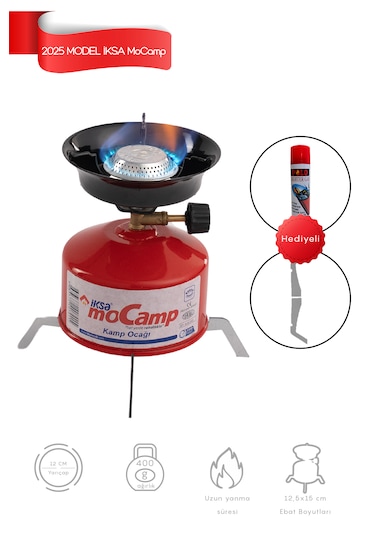 İksa Mocamp Kamp Ocağı Gazlı Kamp Ocağı - Kırmızı
