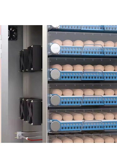 Endüstriyel 256 Yumurtalık Otomatik Kuluçka Makinesi Dijital Panel Isı Nem Ayarlı - Tavuk Ördek Civciv Hindi Yumurta