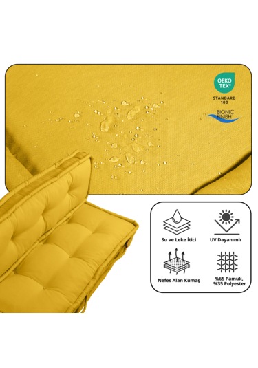 Xpermate Bisküvi Minder Petek Önü Fransız 60x120x14 Sarı