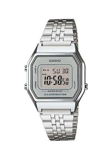 La680wa-7df Retro Dijital Kadın Kol Saati Gri