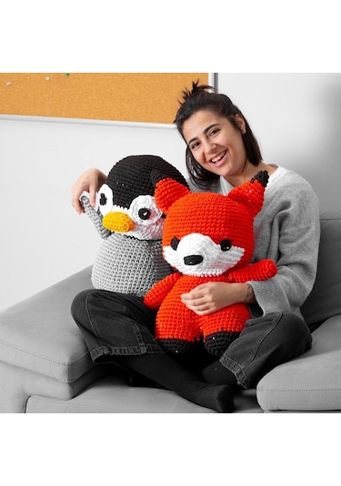 Büro Ev Ofis Hobi Dikiş Atölyesi İçin Krem Penye Kumaş El Örgü İpi