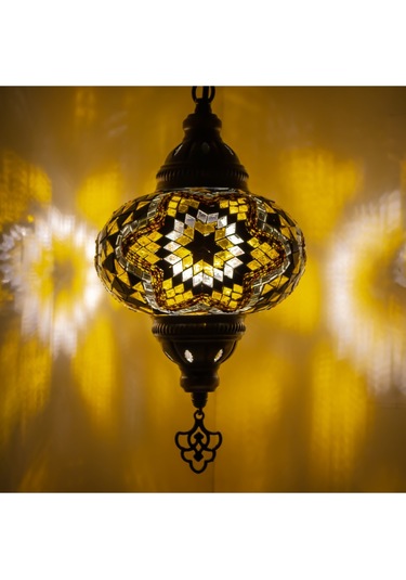 Mozaik Gece Lambası Sevgiliye Özel Tekli Sarkıt Renkli