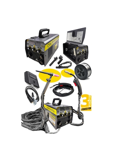 3 Fonksiyonlu İtalyan Gazsız Gazaltı Kaynak Makinası Mıg-tıg-mma