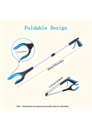 Hightower Yeşil Katlanır Metal Tutucu 360 Derece Dönen Kaymaz Sap Çöp Toplama Yardımcı