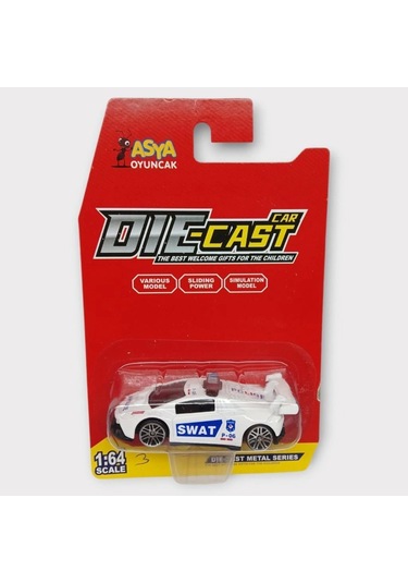 Metal Mini Polis Arabası 8 Cm - Polis - 3 Lisinya