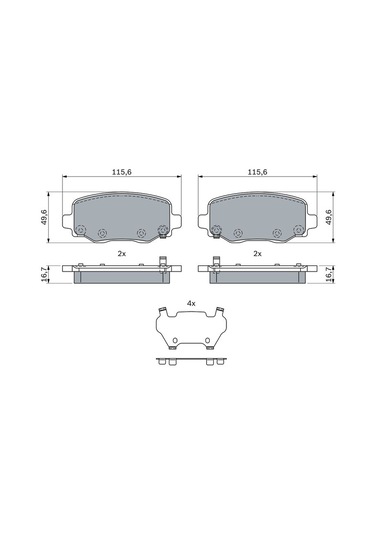 Jeep Cherokee Kl 2.0jtd 2014-2018 Bosch Arka Balata 25734