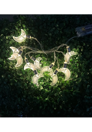 2 Metre Pilli Ay Figürlü Led Işık Gün Işığı Gün Işığı - Sarı