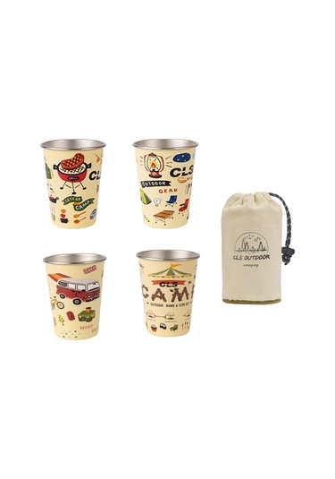 Suntek 4x Paslanmaz Çelik Bardak, Su Tumbler İstiflenebilir Çok Renkli