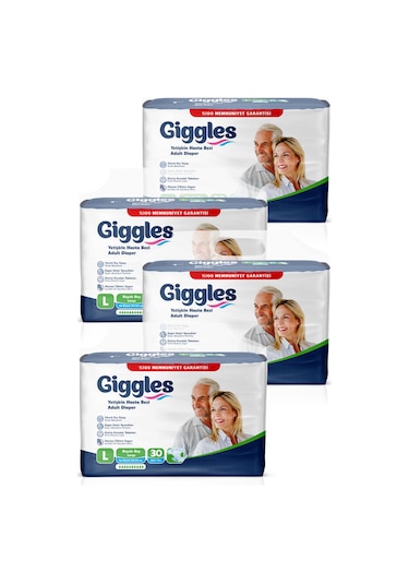 Giggles Yetişkin Bel Bağlamalı Hasta Bezi Large 4 x 30'Lu