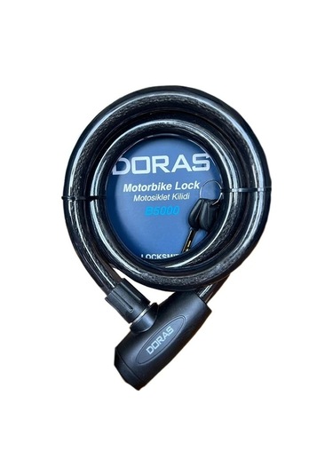 Doras B5000 Anahtarlı Bisiklet / Motorsiklet Kilidi Siyah