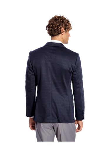 Wessi Lacivert Düz Slim Fit Erkek Ceket Lacivert