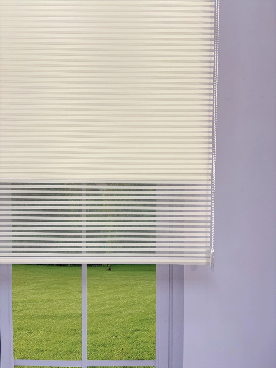 Luna Serisi Ekru Tül Ekru Stor Perde Işık Kontrollü, Çift Mekanizmalı, Kolay Montaj Ekru