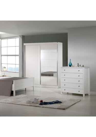 Pasific Home Rio 5 Çekmeceli Ayaklı Modern Şifonyer Beyaz