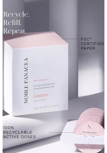 Noble Panacea Overnight Recharge Night Cream, Gece Yenileyici Krem Refill