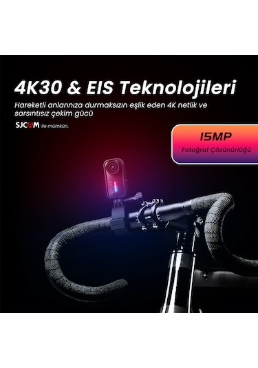 Sjcam C110 4k Eıs F2.0 15mp 125 Ip65 Mini Aksiyon Kamerası Siyah