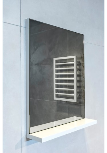 Joy Banyo Dolabı Seti 45 Cm Parlak Beyaz Aynalı Lavabolu Mdf Parlak Beyaz