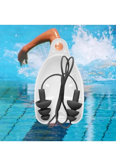 Homyl İş Uyku Konseri Için Taşıma Kutulu Yüzme Kulak Siyah