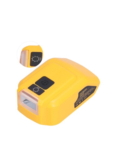 Maiyame Dewalt 14v-22v Li-ıon Pil Çevirici: Usb 5v 2.1a Çift Port + 12v 2a Çıkış, Led Acil Işık, Kamp Ve Gece Yürüyüşleri İçin Dcb090