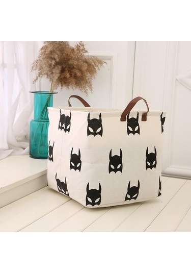 Novahub Yarasa Ev Kumaşları Pamuk Ve Keten Kirli Çamaşırlar Çeşitli Eşyalar Saklama Sepeti 32x32x32cm Diğer