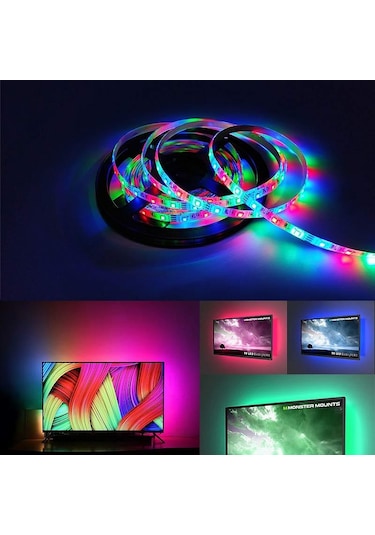Electroon Bluetooth Kumandalı Tv Arkası Rgb Usb Şerit Led 5metre 5 METRE