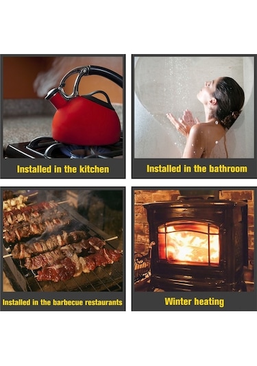 Supermarket1 Smart Life Wifi Gaz Alarmı Wıfı-818: Lpg/doğalgaz Tespiti, 75db Alarm, Uzaktan Kontrol, Euro Standartı